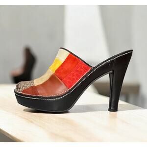 Y2K Coach P426 Kieran Signature Patchwork Mule Size 9B